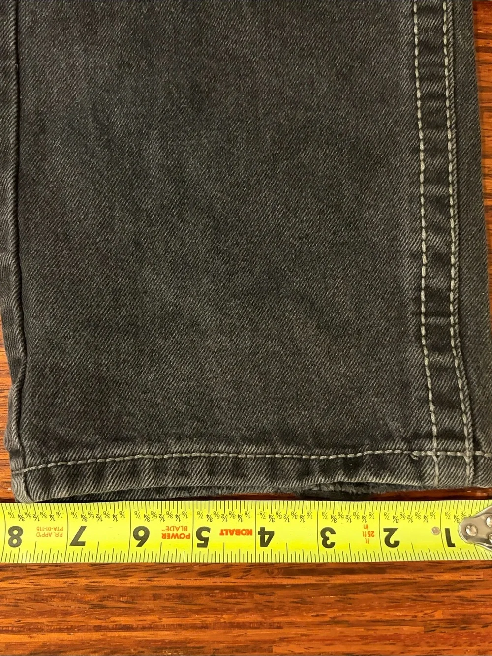 Vintage True Religion Ricky Black Big T Denim Jeans Mens Size 36x32 Flap Pocket